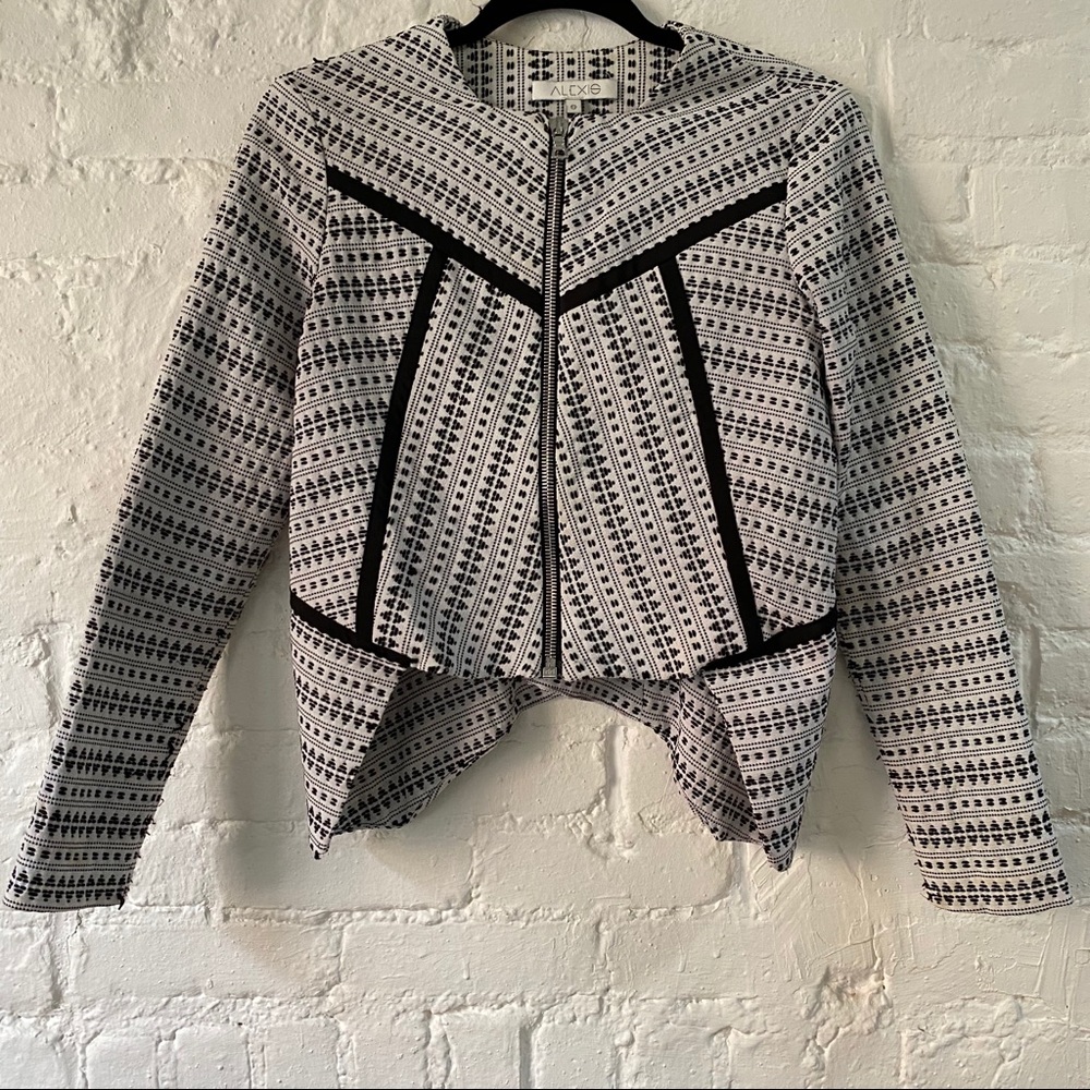 Alexis White and Black Blazer